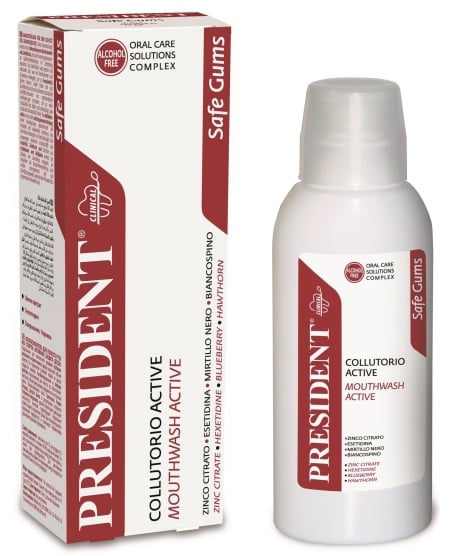 Apa de gura President Active pentru boli gingivale si parodontoza 200 ml