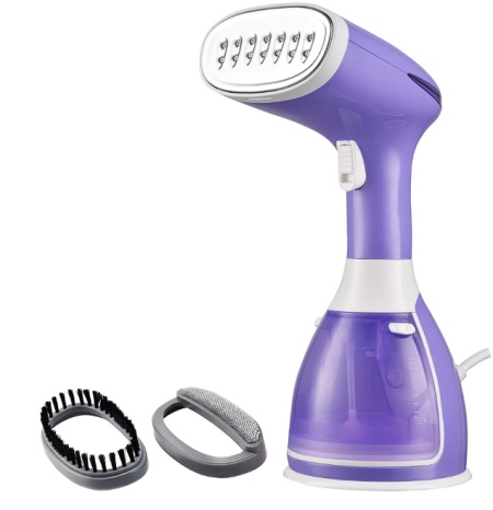 Aparat de calcat vertical cu abur Daewoo DGS1500P, 1500 W, 280 ml, abur 60 gr/min, alb/mov, Resigilat, Grad B