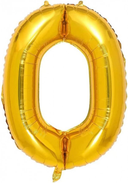 Balon aniversar Maxee, litera O, auriu, 40 cm - Img 1