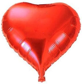 Balon in forma de inima, folie, rosu, 62 cm