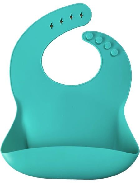 Baveta Basic Bib Minikoioi, 100% Premium Silicone â€“ Aqua Green