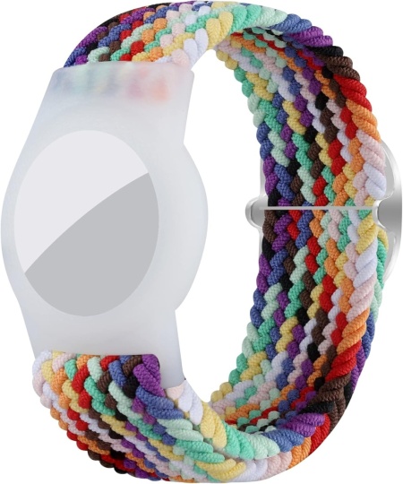 Bratara pentru AirTag Seltureone, textil/silicon, multicolor, 15-18 cm
