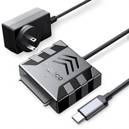 Cablu adaptor ORICO SATA, USB C la SATA III pentru hard disk-uri HDD/SSD, negru, 50 cm