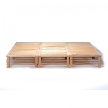 Cadru de pat Arundel, lemn masiv, maro, 28 x 280 x 200 cm - Img 1