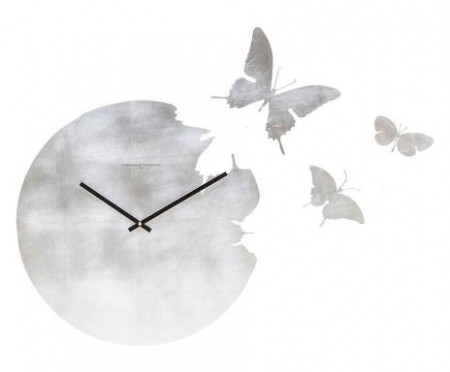 Ceas de perete Butterfly cu folie de argint - Img 1