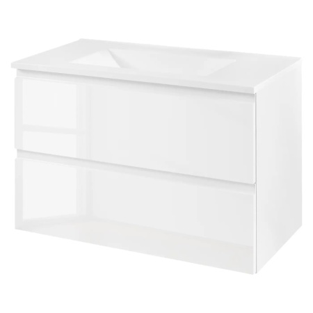 Dulap cu lavoar Cardiff, MDF/PAL, alb, 80 x 56 x 47 cm