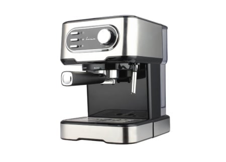 Espressor manual FRAM FEM-850BKSS, 850W, 15 bar, rezervor apa 1.5L, Argintiu, RESIGILAT, 1 AN GARANTIE