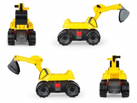 Excavator Lena Giga Trucks cu sezut din plastic 68 cm