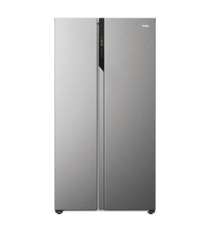 Frigider Side by Side Haier HSR5918DNMP, SBS 90 Seria 5, No Frost, Clasa D, LED, Platinum Inox, cu ambalaj deteriorat