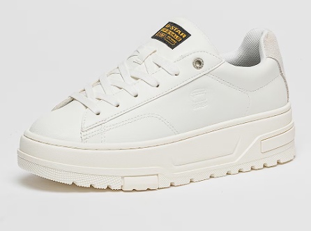 G-STAR, Pantofi sport flatform din piele ecologica cu garnitura din piele intoarsa Lhana, Alb, 36, Resigilat, Grad A - Img 1