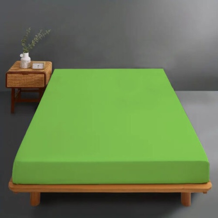 Husa de pat din bumbac 100%, tricot, verde, 180x200 cm