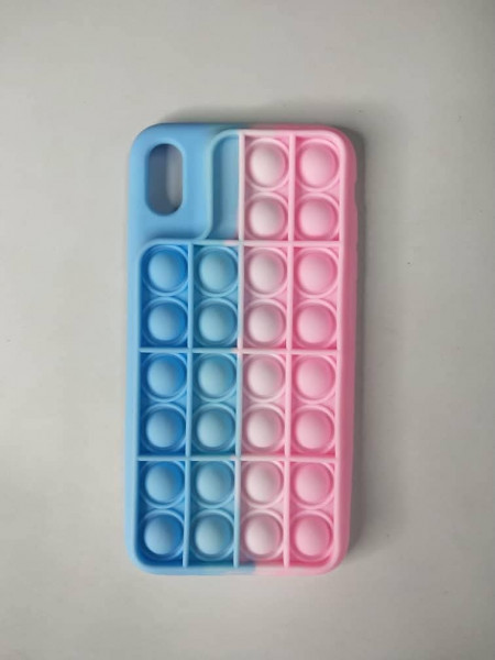 Husa de protectie pentru iPhone 7 Plus/8 Plus Pop It, silicon, roz/albastru, 5,5 inchi