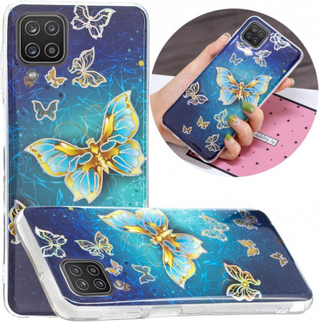 Husa de protectie telefon Samsung Galaxy A12 Vogu&#039;SaNa, silicon/poliuretan termoplastic, albastru,6,5 inchi - Img 1