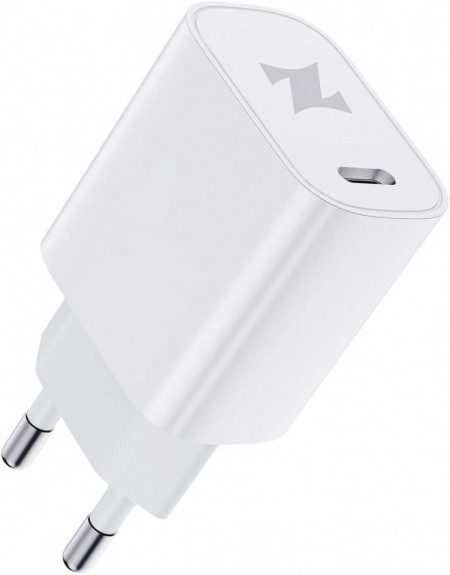 Incarcator USB Tipe C Zloer, alb, 20W, 8 x 4 x 2,5 cm