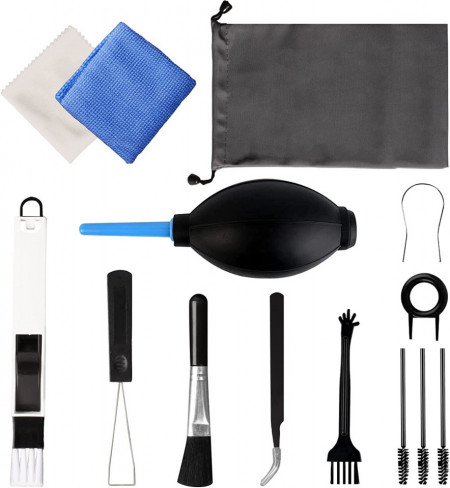 Kit de accesorii pentru curatare laptop/PC Ytesky, plastic/metal/textil, multicolor, 14 piese