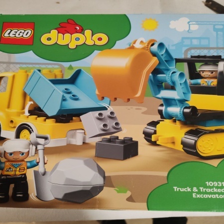 LEGO® DUPLO - Camion si excavator pe senile 10931, 20 piese, Resigilat, Grad A