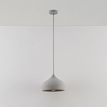 Lustra tip pendul Morton, beton/metal, gri, 18 x 29 x 150 cm - Img 1