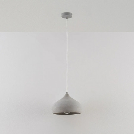 Lustra tip pendul Morton, beton/metal, gri, 18 x 29 x 150 cm