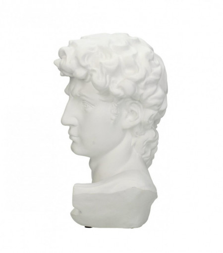 Obiect decorativ David, polyresin, alb, 17 x 30 x 13 cm - Img 1