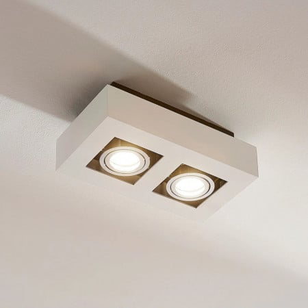 Plafoniera Vince, LED, aluminiu, alb, 25 x 14 x 8,5 cm - Img 1