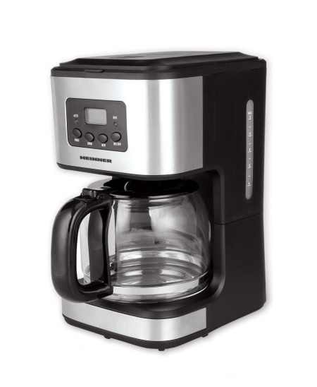 RESIGILAT – CAFETIERA DIGITALA HEINNER HCM-D915, Putere 900W, Capacitate 1.5L, Timer, LCD, Negru-Inox
