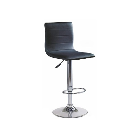 Scaun de bar, piele ecologica HM H21, negru