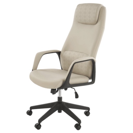 Scaun directorial HM Razor, piele ecologica, mecanism multiblock, tetiera integrata, sarcina maxima 120 kg, bej