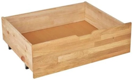 Sertar de 2 sertare pentru pat Darja din stejar sălbatic, 83/26/68 cm