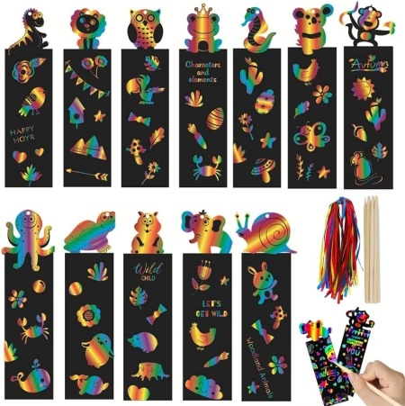 Set 24 semne de carte razuibile YSTrillion, hartie, multicolor, 15 x 4 cm