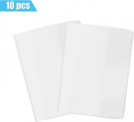 Set de 10 coperti pentru pasaport/carnet Mizijia, PVC, transparent, 150 X 110 mm