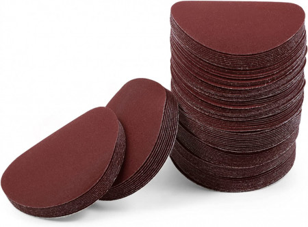 Set de 100 de discuri abrazive Leontool, oxid de aluminiu, rosu, 240, 7,6 cm
