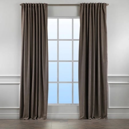 Set de 2 draperii Lilijan Home &amp; Curtain, poliester, maro deschis, 140 x 375 cm