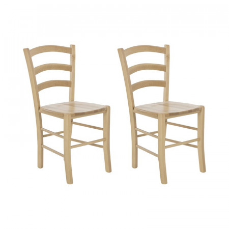 Set de 2 scaune Elkins, lemn masiv, maro, 85 x 43 x 47 cm - Img 1