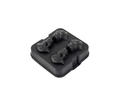 Set de 2 tavi pentru cuburi de gheata M8C, silicon, negru, 15 x 15 x 5 cm