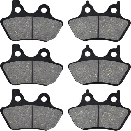 Set de 3 seturi de placute de frana pentru motociclete AHL, metal, negru, 97,54 x 64,2 x 8,1 mm