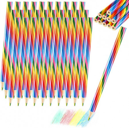 Set de 30 creioane Tenare, lemn, multicolor, 17,8 cm