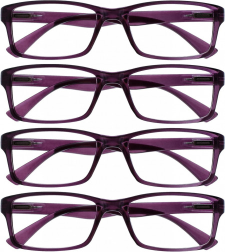 Set de 4 perechi de ochelari pentru citit Opulize, negru/mov +3.00