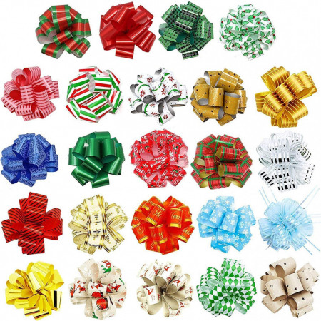 Set de 48 fundite pentru cadouri JOYIN, panglica, multicolor, 12,7 cm - Img 1