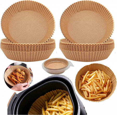 Set de 50 hartii de copt pentru friteuza Kajkey, natur, 20 x 4,2 x 16 cm - Img 1