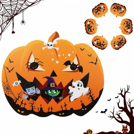 Set de 6 naproane pentru Halloween Pwsap, PVC, portocaliu, 29,6 x 35,5 cm