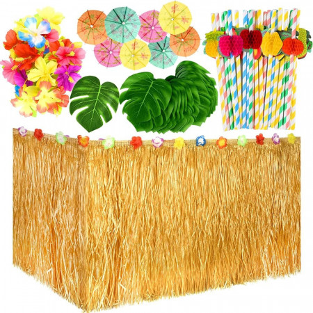 Set de accesorii pentru petreceri hawaiiene TUPARKA, poliester, multicolor, 149 piese