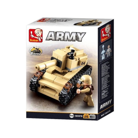 Set de constructie, Tanc, 158 piese, Sluban
