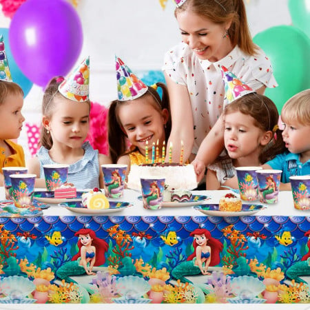 Set de masa festiva pentru copii Yisscen, hartie, multicolor, 41 bucati