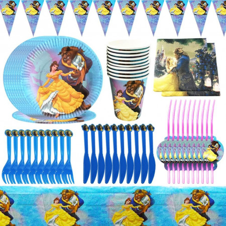 Set de vesela pentru petrecere Ksopsdey, hartie, multicolor, 72 piese