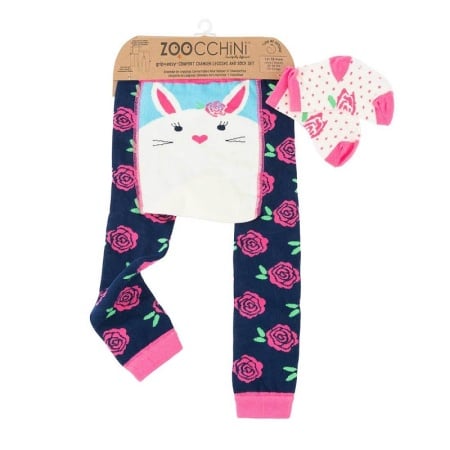 Set pantaloni si soseste antiderapante, Zoocchini, 12-18 Luni ÃƒÂ¢Ã¢â€šÂ¬Ã¢â‚¬Å“ Bunny