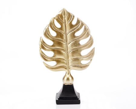 Statueta "Leaf " Gold din rasina