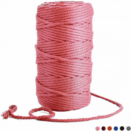 Sul de ata pentru macrame Jbson, bumbac, roz, 100 m