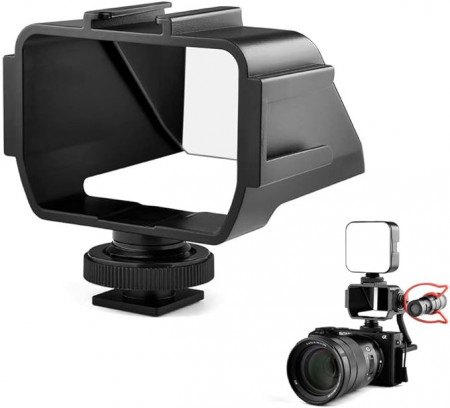 Suport pentru camera video Flip Screen , metal/plastic, negru ,70x73x66mm