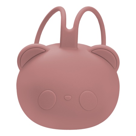 Suport pentru suzeta din silicon, AppeKids, The Little Bear - Old Rose