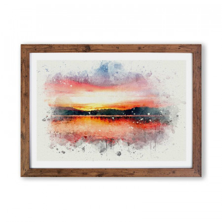 Tablou Sunset Over Lake Windermere, 62 x 87 cm - Img 1